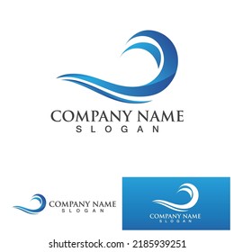 Wave logo and symbol water image. Sea, ocean, river surface.