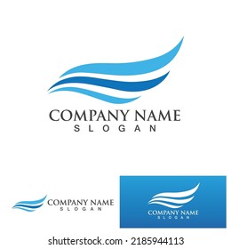 Wave logo and symbol water image. Sea, ocean, river surface.