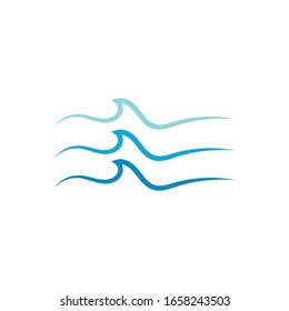 Wave logo and symbol water vector