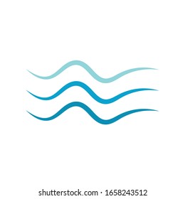 Logo de onda y vector de agua de símbolo