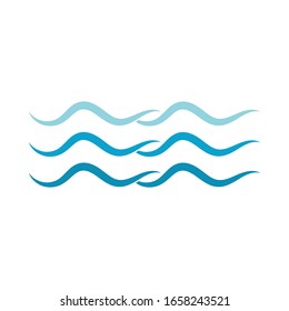 Wave logo and symbol water vector