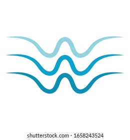 Logo de onda y vector de agua de símbolo