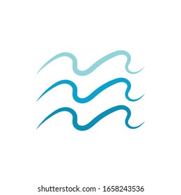 Wave logo and symbol water vector