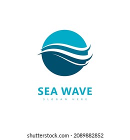 Wave logo symbol  water wave vector illustration design