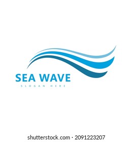 Wave logo symbol  water wave vector illustration design