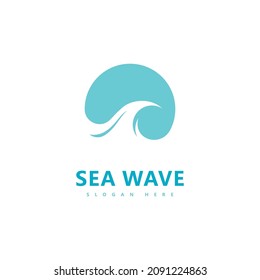 Wave logo symbol  water wave vector illustration design