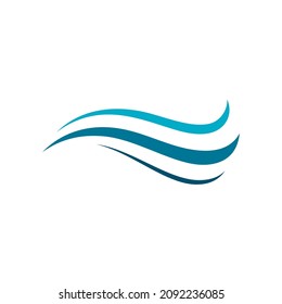 Wave logo symbol  water wave vector illustration design