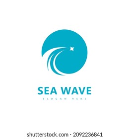 Wave logo symbol  water wave vector illustration design