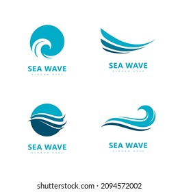 Wave logo symbol  water wave vector illustration design