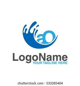 Wave logo template 