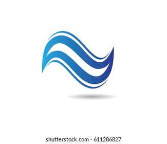 Wave logo template