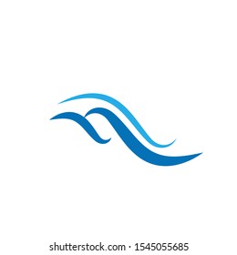 Wave logo template design. Icon wave illustration vector.