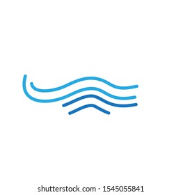 Wave logo template design. Icon wave illustration vector.