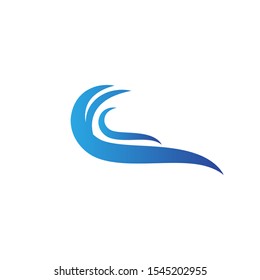 Wave logo template design. Icon wave illustration vector.