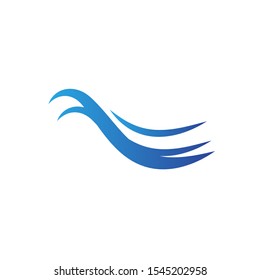 Wave logo template design. Icon wave illustration vector.