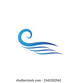 Wave logo template design. Icon wave illustration vector.