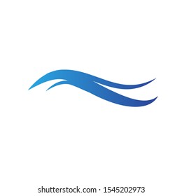 Wave logo template design. Icon wave illustration vector.