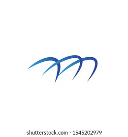 Wave logo template design. Icon wave illustration vector.