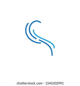 Wave logo template design. Icon wave illustration vector.
