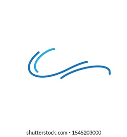 Wave logo template design. Icon wave illustration vector.