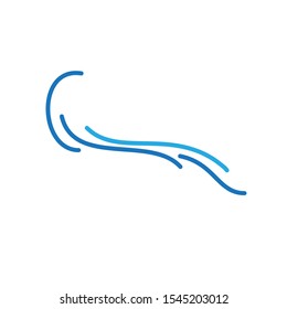 Wave logo template design. Icon wave illustration vector.