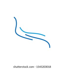 Wave logo template design. Icon wave illustration vector.