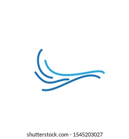 Wave logo template design. Icon wave illustration vector.