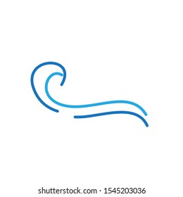 Wave logo template design. Icon wave illustration vector.