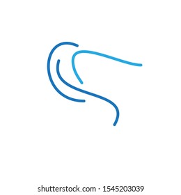 Wave logo template design. Icon wave illustration vector.