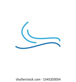 Wave logo template design. Icon wave illustration vector.