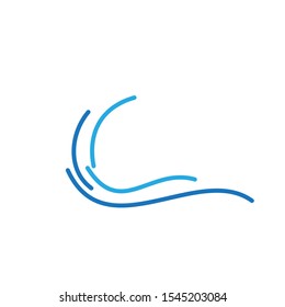 Wave logo template design. Icon wave illustration vector.