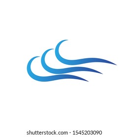 Wave logo template design. Icon wave illustration vector.
