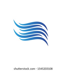 Wave logo template design. Icon wave illustration vector.
