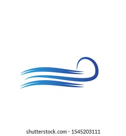 Wave logo template design. Icon wave illustration vector.