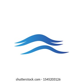 Wave logo template design. Icon wave illustration vector.