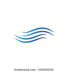 Wave logo template design. Icon wave illustration vector.