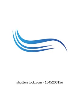 Wave logo template design. Icon wave illustration vector.