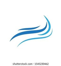 Wave logo template design. Icon wave illustration vector.