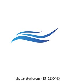 Wave logo template design. Icon wave illustration vector.