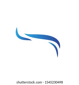 Wave logo template design. Icon wave illustration vector.