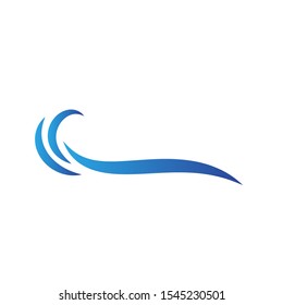 Wave logo template design. Icon wave illustration vector.