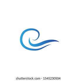 Wave logo template design. Icon wave illustration vector.