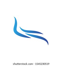 Wave logo template design. Icon wave illustration vector.