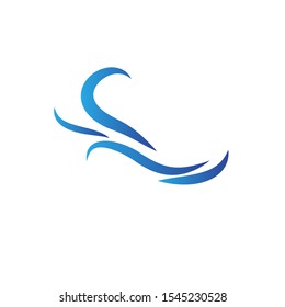 Wave logo template design. Icon wave illustration vector.