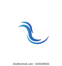 Wave logo template design. Icon wave illustration vector.