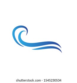 Wave logo template design. Icon wave illustration vector.