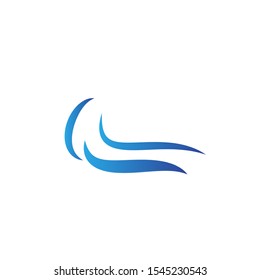 Wave logo template design. Icon wave illustration vector.