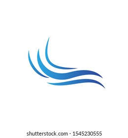 Wave logo template design. Icon wave illustration vector.