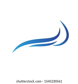 Wave logo template design. Icon wave illustration vector.