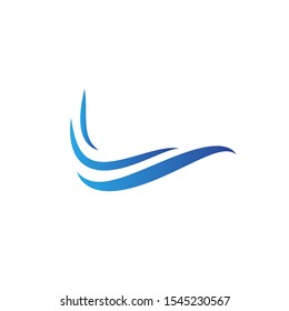 Wave logo template design. Icon wave illustration vector.